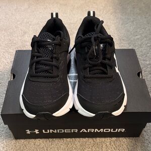 Under Armour Kids Black and White Sneakers